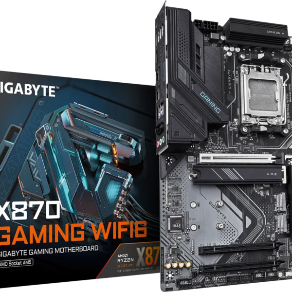GIGABYTE X870 GAMING WIFI6, DDR5, SATA3, USB4, DP, 2.5GbE, WiFi 6, AM5 ATX