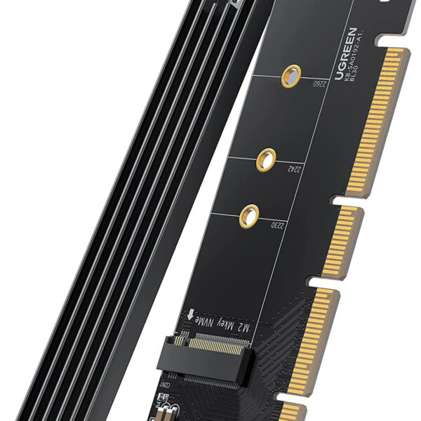 Ugreen M.2 PCIe NVME M-Key na PCIe 4.0 x16 adapter s hladilnikom - box