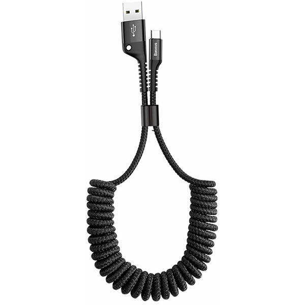 Kabel BASEUS Fish Eye USB Type-C / 2A, 1m (črn) - slika 2