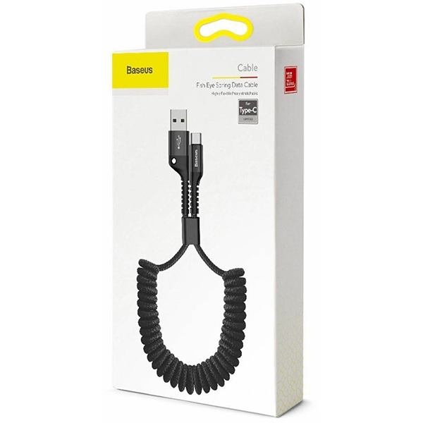 Kabel BASEUS Fish Eye USB Type-C / 2A, 1m (črn) - slika 4