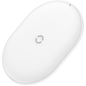 Brezžični polnilec BASEUS Cobble 15W, Qi (bel)