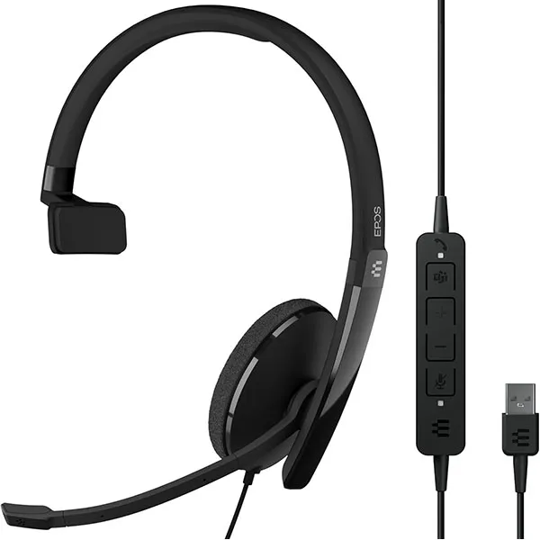 EPOS ADAPT 130T USB II – mono naglavna MS Teams certificirana slušalka