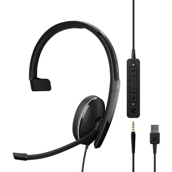 EPOS ADAPT 135T USB II, mono žična naglavna slušalka