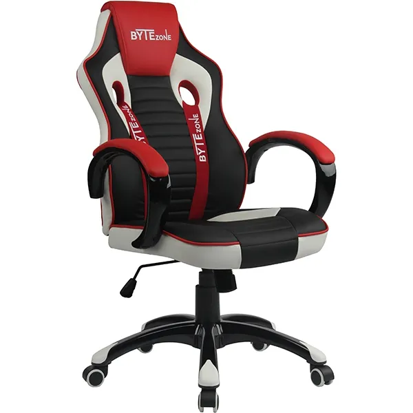 Gaming stol Bytezone Racer PRO (črno-siv-rdeč) - slika 2