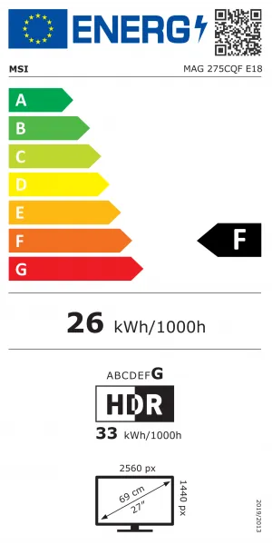 Zaslon MSI MAG 275CQF E18 / 27" / WQHD / Rapid VA / 180Hz / 0.5ms (GtG) / ukrivljen / črn - slika 6
