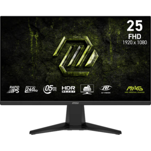 Zaslon MSI MAG 255F X24 / 62,2 cm (24,5") / 1920x1080 (FHD) / Rapid IPS / 240 Hz / 0.5 ms (Min.) (GTG) / 300 nits / 1000:1
