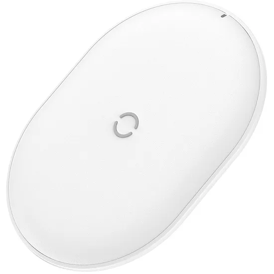 Brezžični polnilec BASEUS Cobble 15W, Qi (bel)