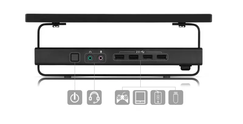 DEEPCOOL stojalo/hub M-DESK F2 HUB VERSION - slika 8
