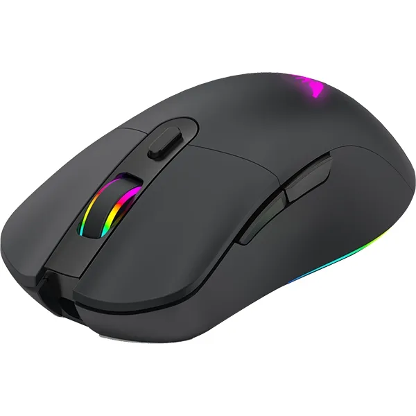 Gaming miška BYTEZONE Morpheus brezžična-žična / RGB (16,8M barv) / max DPI 10K / optična / mat UV premaz (črna) - slika 2