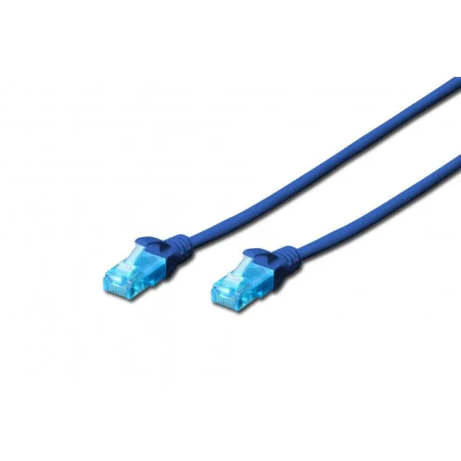 Omrežni kabel Digitus UTP patch Cat5e 0,5m (moder)