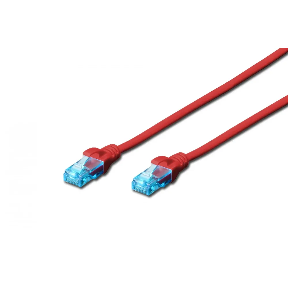 Omrežni kabel Digitus UTP patch Cat5e 0,5m (rdeč)