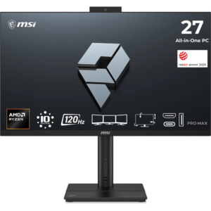 Računalnik All-in-One MSI PRO MAX 27TP Z 8MG Ryzen 7 / 16 GB / 512 GB SSD / 27" FHD / Touchscreen / IPS / 120Hz / 5MP Webcam / Windows 11 Pro (črn)