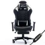 Gaming stol Bytezone CARBON, masažna blazina / Bluetooth zvočniki (črn)