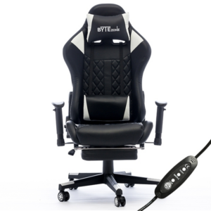 Gaming stol Bytezone CARBON, masažna blazina / Bluetooth zvočniki (črn)