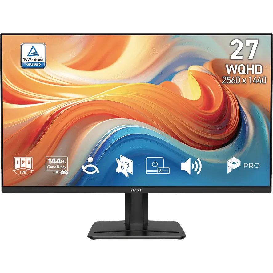 Zaslon MSI PRO MP275Q E14 / 68,6 cm (27") / 2560x1440 (WQHD) / IPS / 144 Hz / 1 ms (MPRT) / 300 nits / 1500:1 (črn)