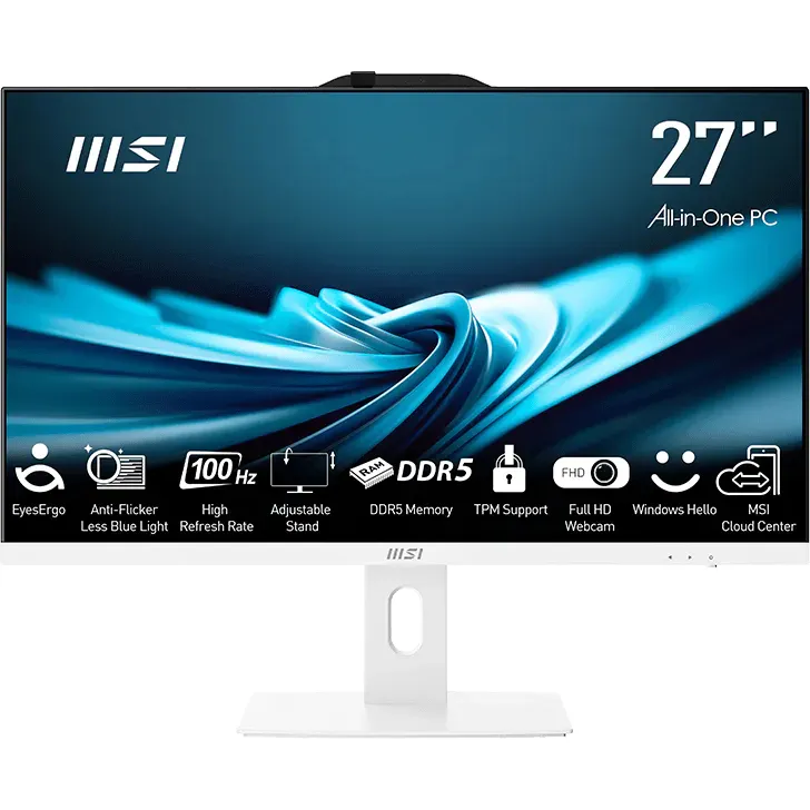 Računalnik All-in-One MSI PRO AP272P 14M-1086XEU Core i3 / 16 GB RAM / 512 GB SSD / 27" FHD / Windows 11 Pro (bel)