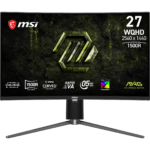 Zaslon MSI MAG 274CQPDF X32 / 68,6 cm (27") / 2560x1440 (WQHD) / Rapid VA / QHD:320Hz, HD:400Hz / 0.5 ms / 350 nits / 5000:1 / nastavljiv po višini / črn