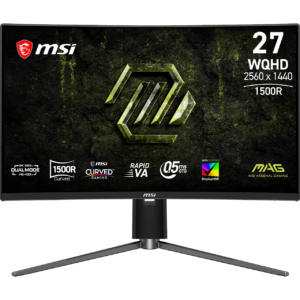 Zaslon MSI MAG 274CQPDF X32 / 68,6 cm (27") / 2560x1440 (WQHD) / Rapid VA / QHD:320Hz, HD:400Hz / 0.5 ms / 350 nits / 5000:1 / nastavljiv po višini / črn