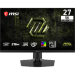 Zaslon MSI MAG 271KPD7 / 68,6 cm (27") / 5120x2880 (5K) / Rapid IPS / 5K:75Hz, QHD:300Hz / 0.5 ms (Min.) (GTG) / 350 nits / 1500:1 / nastavljiv po višini