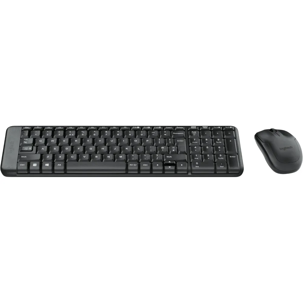 LOGITECH MK220 brezžična tipkovnica in miška (črna) - slika 2