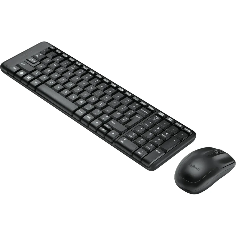 LOGITECH MK220 brezžična tipkovnica in miška (črna) - slika 3