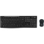 LOGITECH MK270 brezžična tipkovnica in miška (črna)