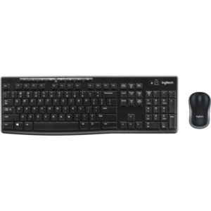 LOGITECH MK270 brezžična tipkovnica in miška (črna)