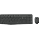 LOGITECH MK235 brezžična tipkovnica in miška (siva)