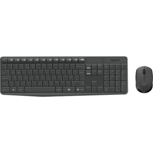 LOGITECH MK235 brezžična tipkovnica in miška (siva)
