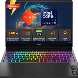 Prenosnik HP OMEN MAX Gaming 16-ah0000nf | U9 275HX | 64GB RAM | 2TB SSD | RTX 5090 (24GB) / Core Ultra 9 / RAM 64 GB / 2TB SSD / 16,0″ WQHD