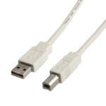ROLINE USB kabel A/B 1.8m, bež